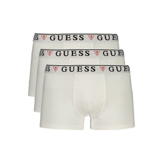 Guess Jeans White Cotton Boxers Tri-Pack