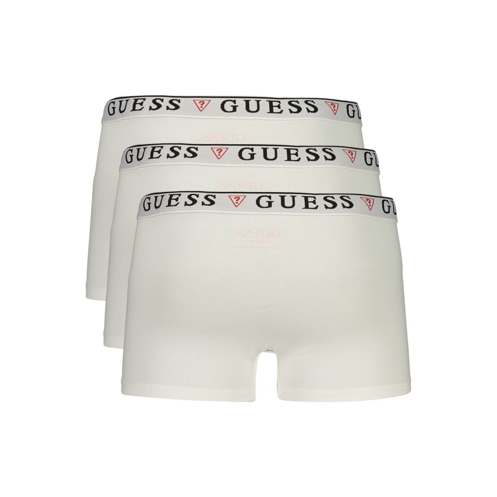 Guess Jeans White Cotton Boxers Tri-Pack