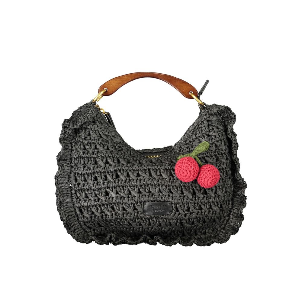 Twinset Black Polyester Handbag - Elegant Versatility
