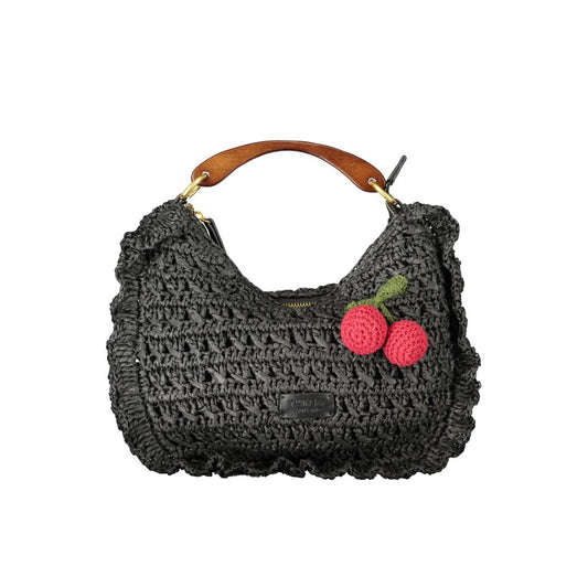 Twinset Black Polyester Handbag - Elegant Versatility