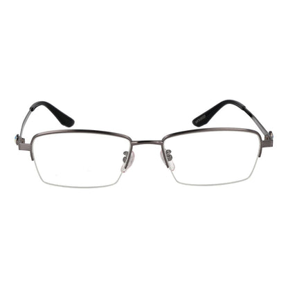 BMW Men’s Gray Titanium Glasses – Gunmetal Half-Rim Frame