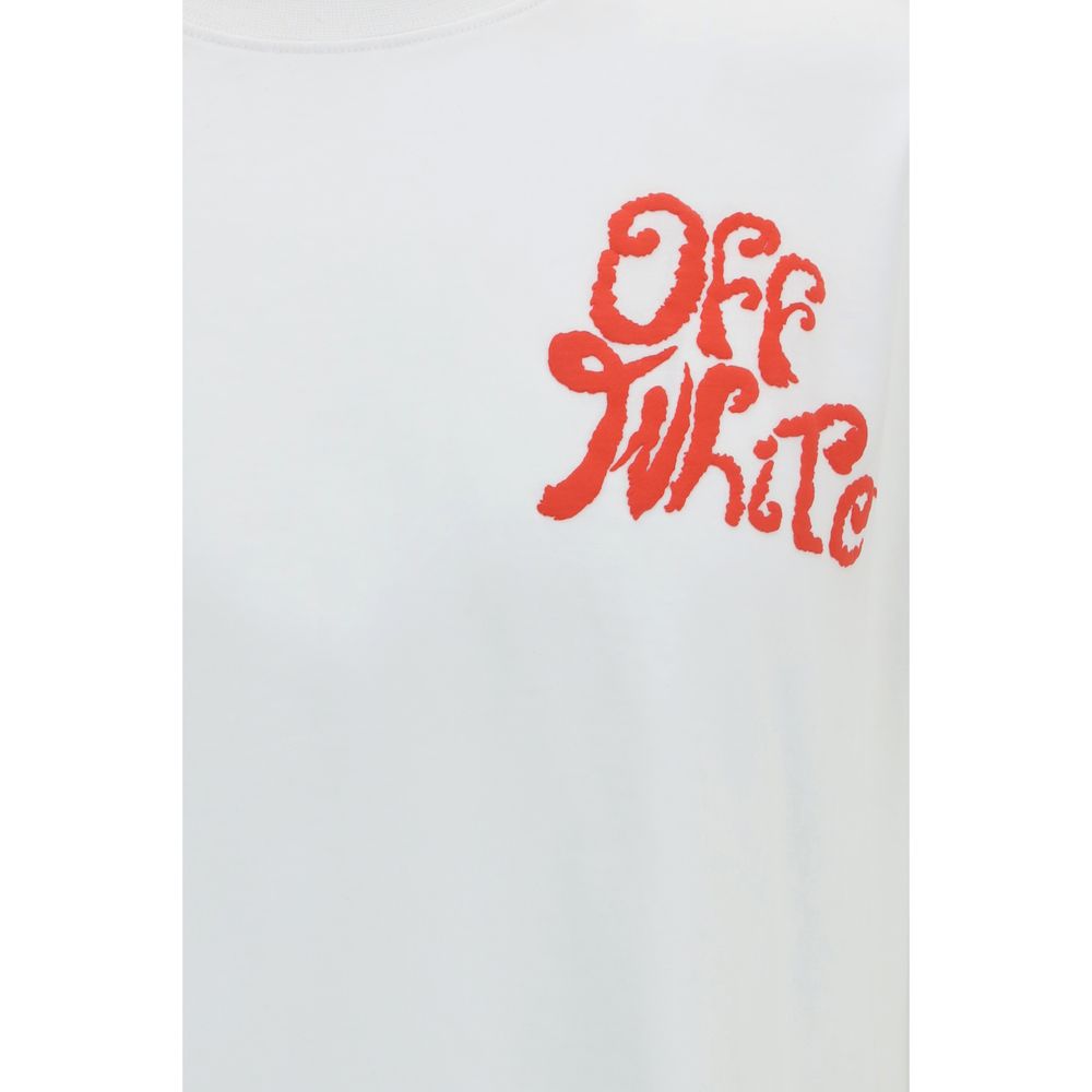 Off-White White Cotton Sportswear Grass Ink Skate T-Shirt