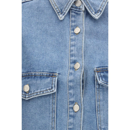 Ella Blue Cotton Denim Jacket with Sequin Details