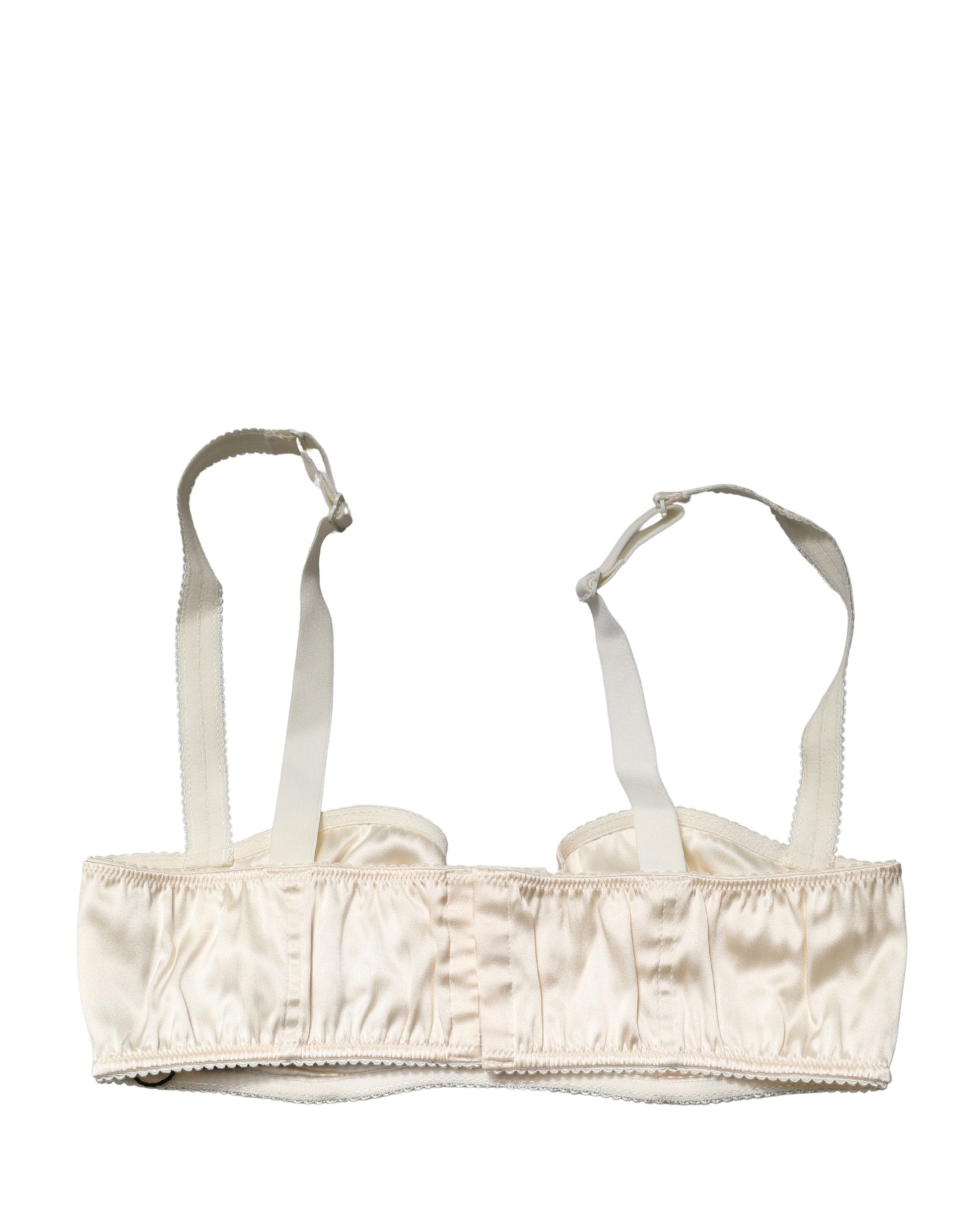 Dolce & Gabbana Off White Semi-Pad Underwire Balconette Bra