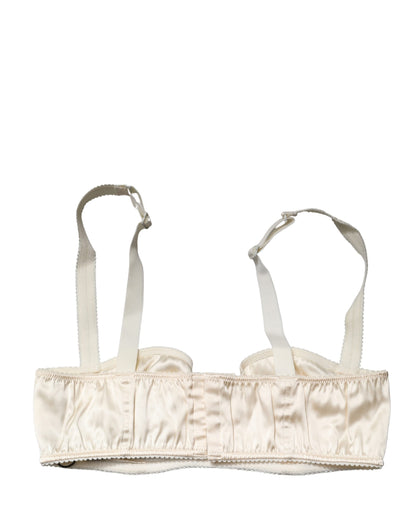 Dolce & Gabbana Off White Semi-Pad Underwire Balconette Bra