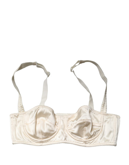 Dolce & Gabbana Off White Semi-Pad Underwire Balconette Bra