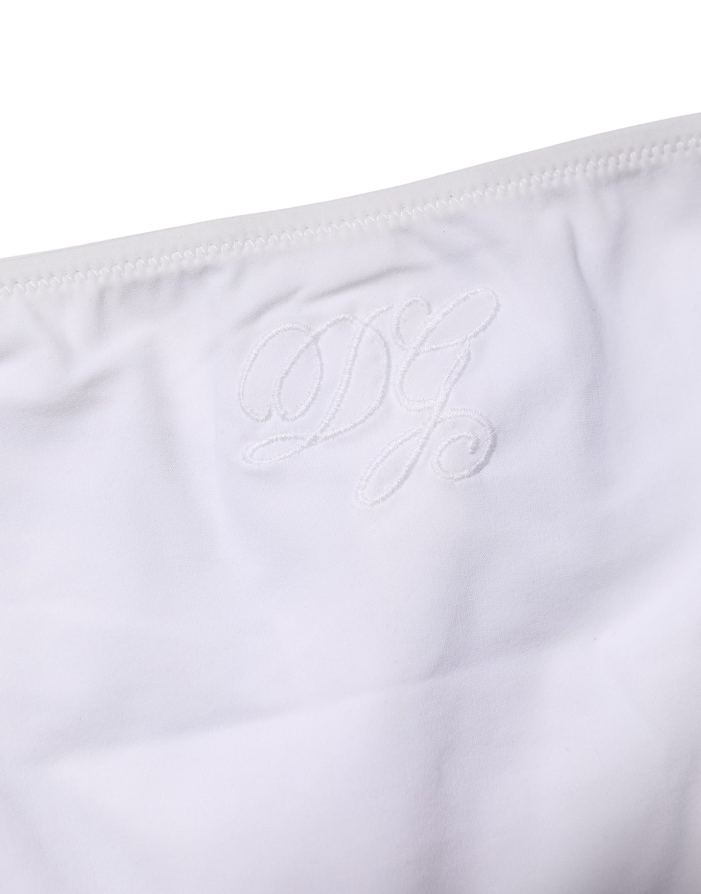 Dolce & Gabbana White Side-Tie Bikini Bottoms