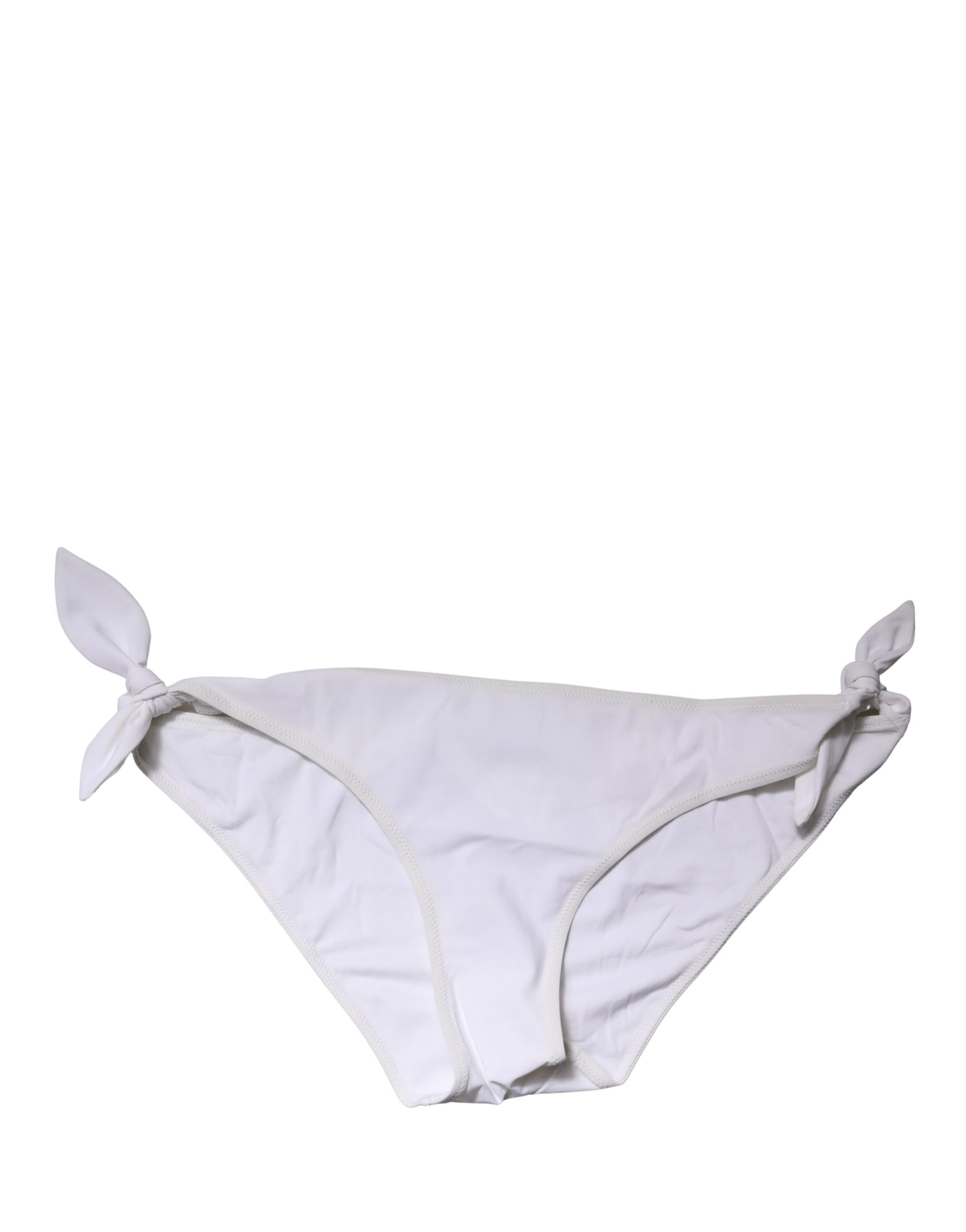 Dolce & Gabbana White Side-Tie Bikini Bottoms