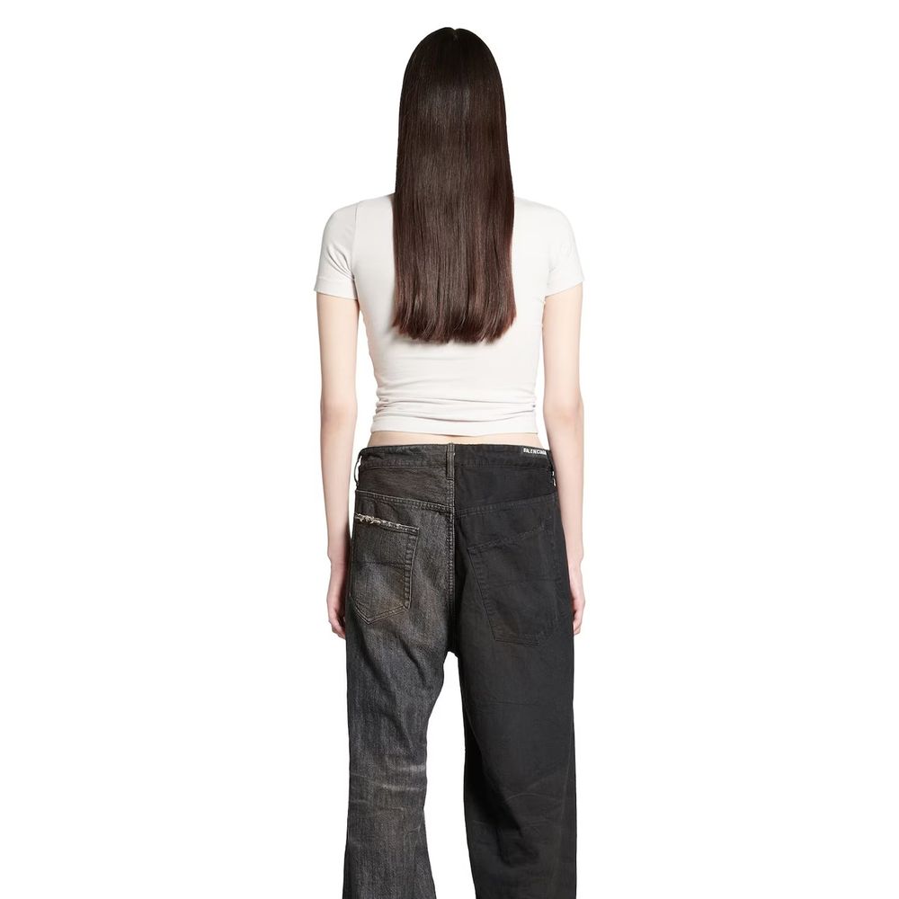 Balenciaga Women's White Cotton T-Shirt