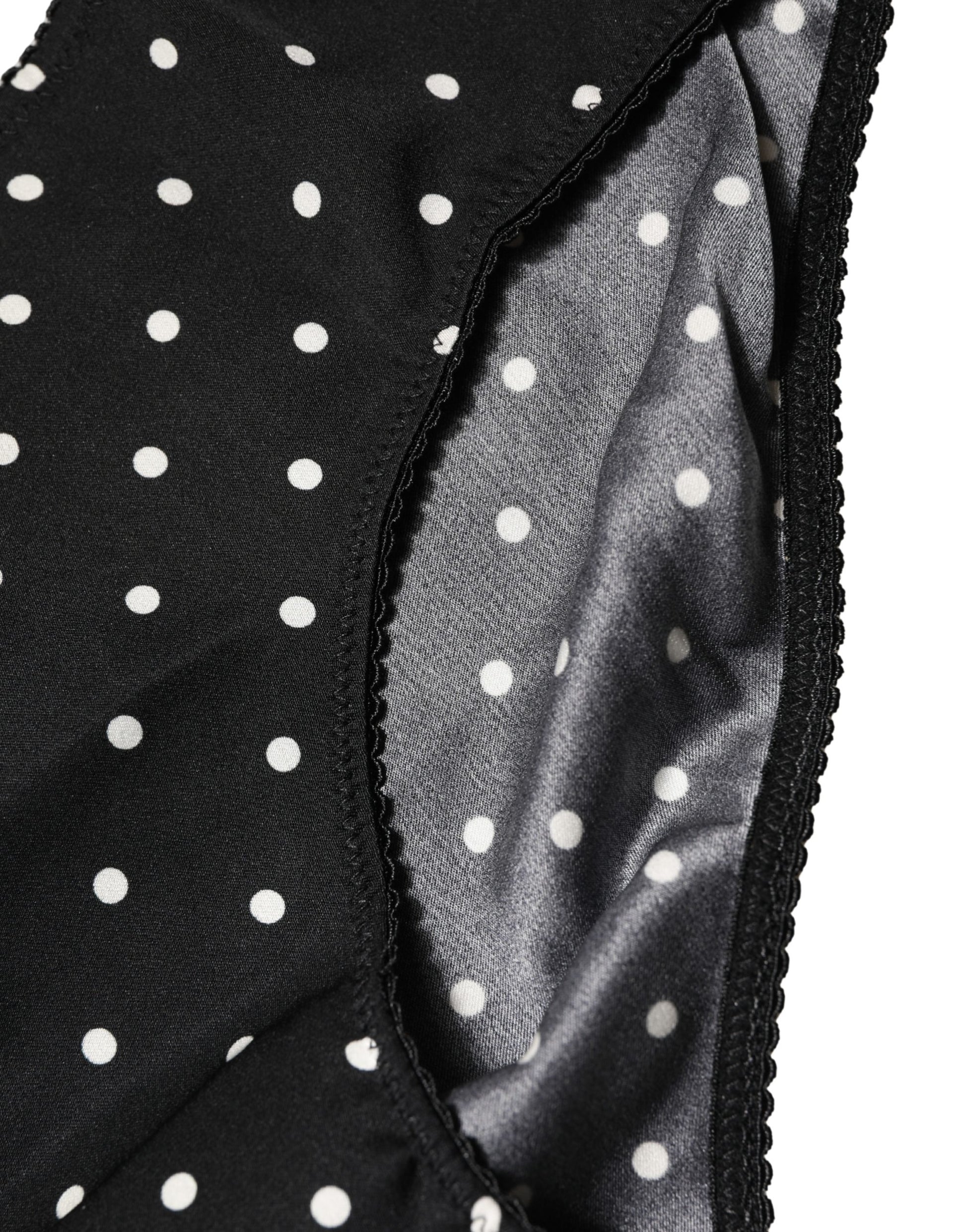 Dolce & Gabbana Black Polka Dots Mid Waist Brief Panty