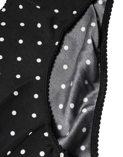 Dolce & Gabbana Black Polka Dots Mid Waist Brief Panty