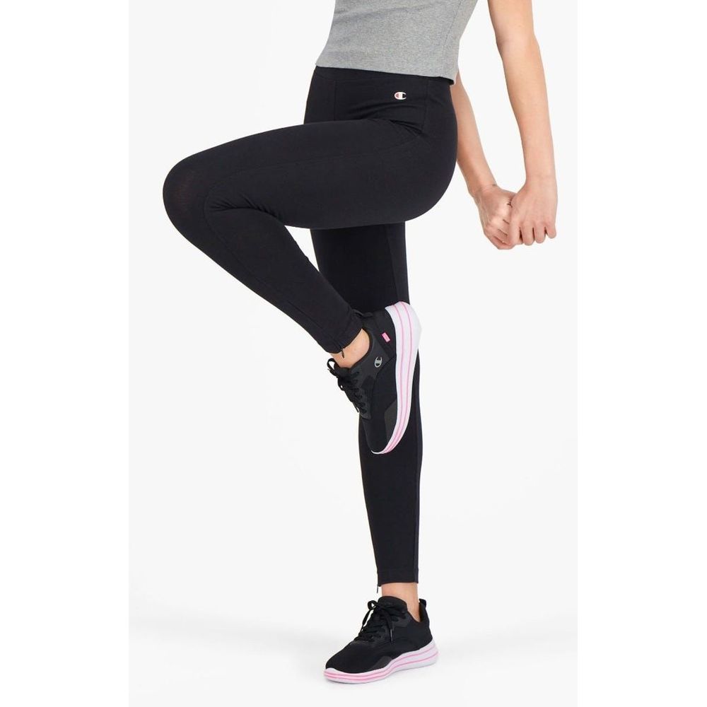 Champion Black Cotton Leggings - Your Go-To for Comfort and Style