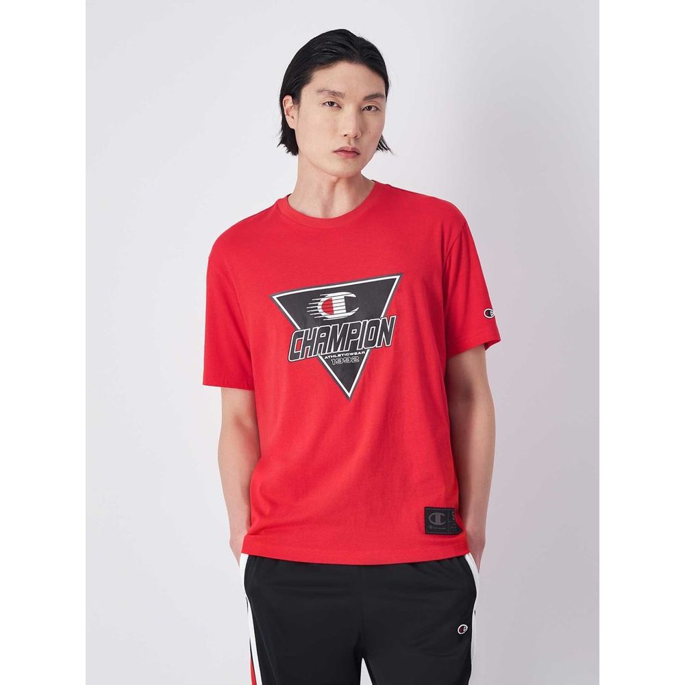 Champion Multicolor Cotton T-Shirt in Vibrant Red