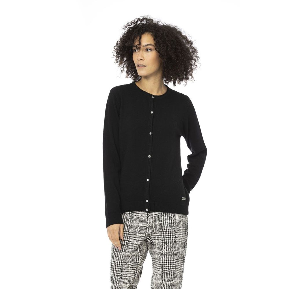Baldinini Trend Grey Wool Cardigan