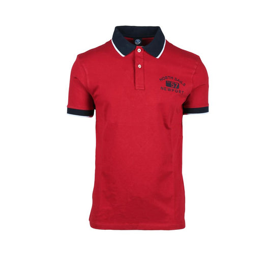 North Sails Red Cotton Polo Shirt