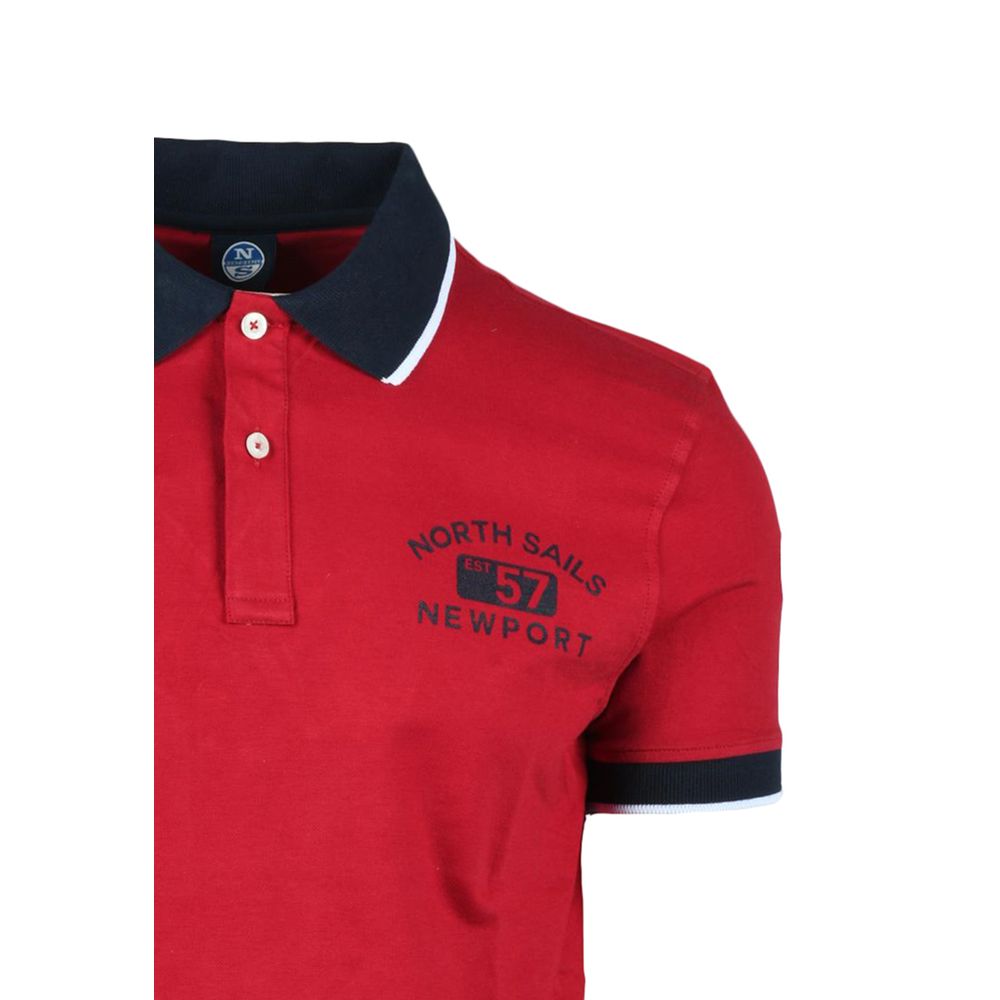 North Sails Red Cotton Polo Shirt
