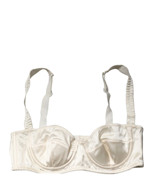 Dolce & Gabbana Off White Semi-Pad Underwire Balconette Bra