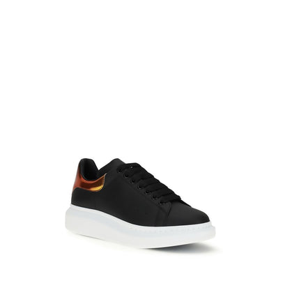 Alexander McQueen Black & Gold Leather Oversized Platform Sneakers