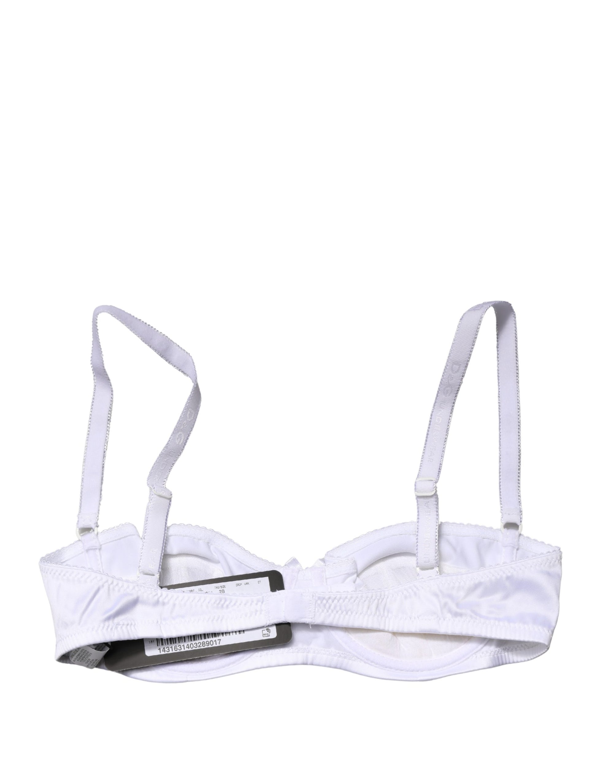 Dolce & Gabbana White Semi-Pad Underwire Balconette Bra