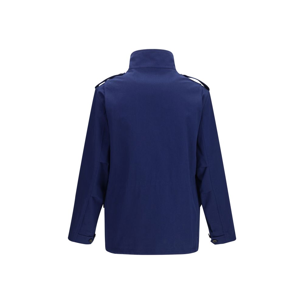 Valentino Blue Cotton VLogo Signature Caban Jacket