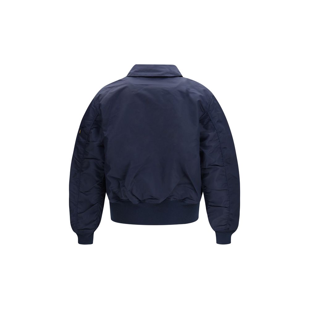 GR10K Blue Nylon Bomber Jacket
