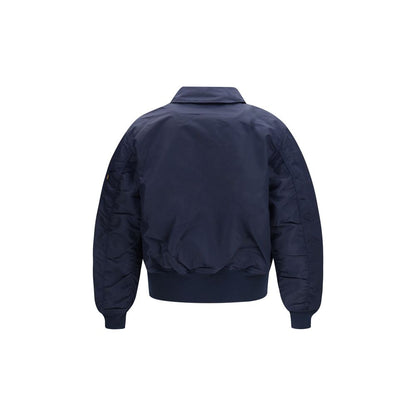 GR10K Blue Nylon Bomber Jacket