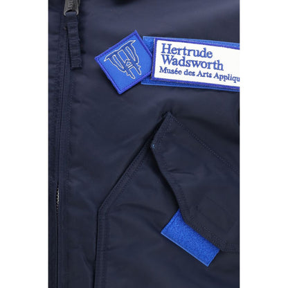 GR10K Blue Nylon Bomber Jacket