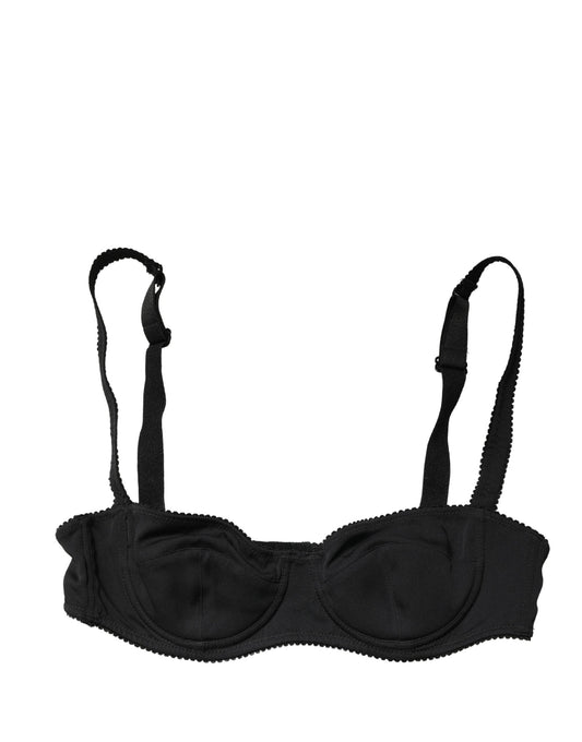 Dolce & Gabbana Black Semi-Pad Underwire Balconette Bra