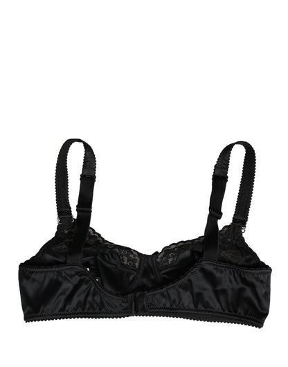 Dolce & Gabbana Black Semi-Pad Underwire Balconette Bra