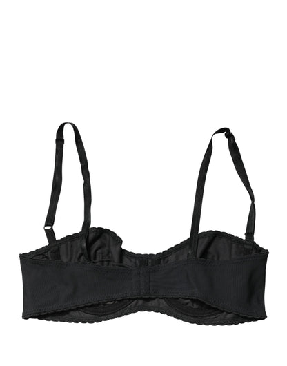 Dolce & Gabbana Black Semi-Pad Underwire Balconette Bra
