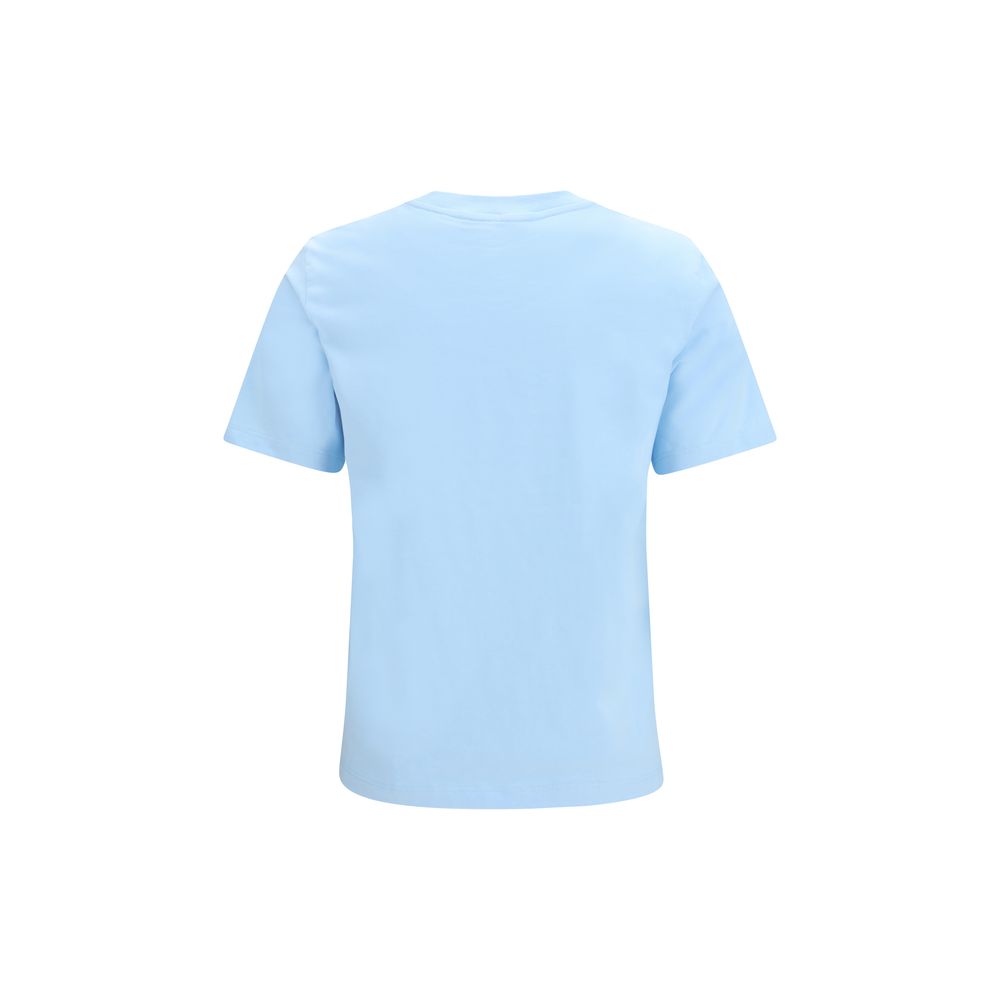 Fiorucci Blue Cotton T-Shirt with Poodle Logo