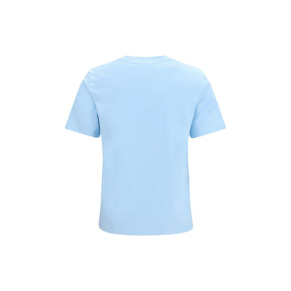 Fiorucci Blue Cotton T-Shirt with Poodle Logo