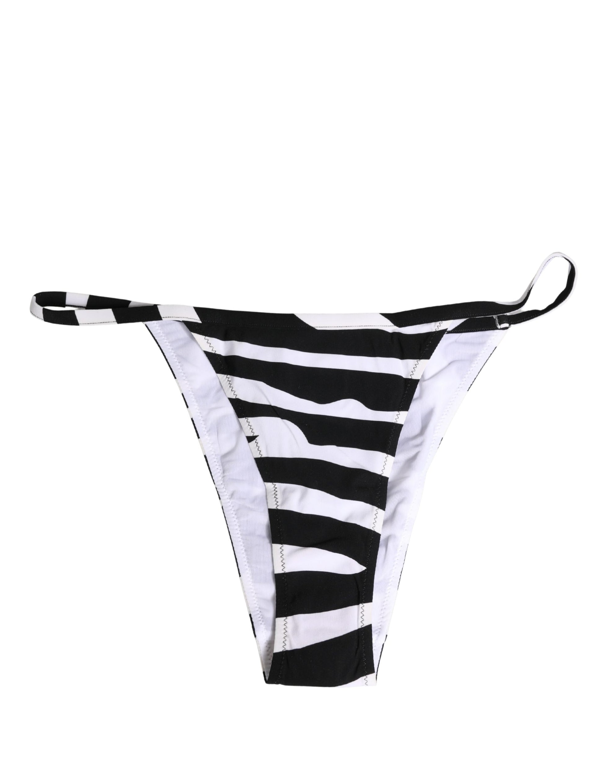 Dolce & Gabbana Black White Zebra Bikini Set