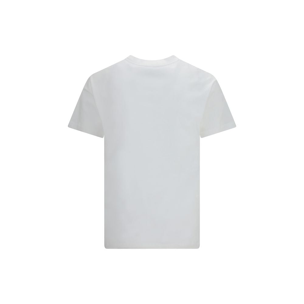 Valentino White Cotton T-Shirt with VGold Logo