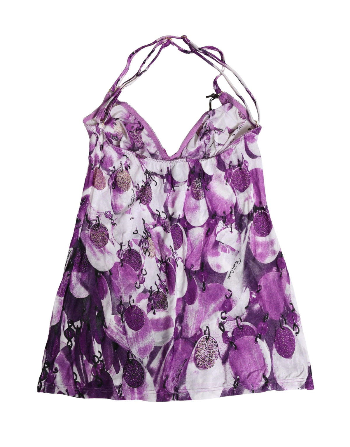 Roberto Cavalli Multicolor Patterned Halter Neck Underwear Top