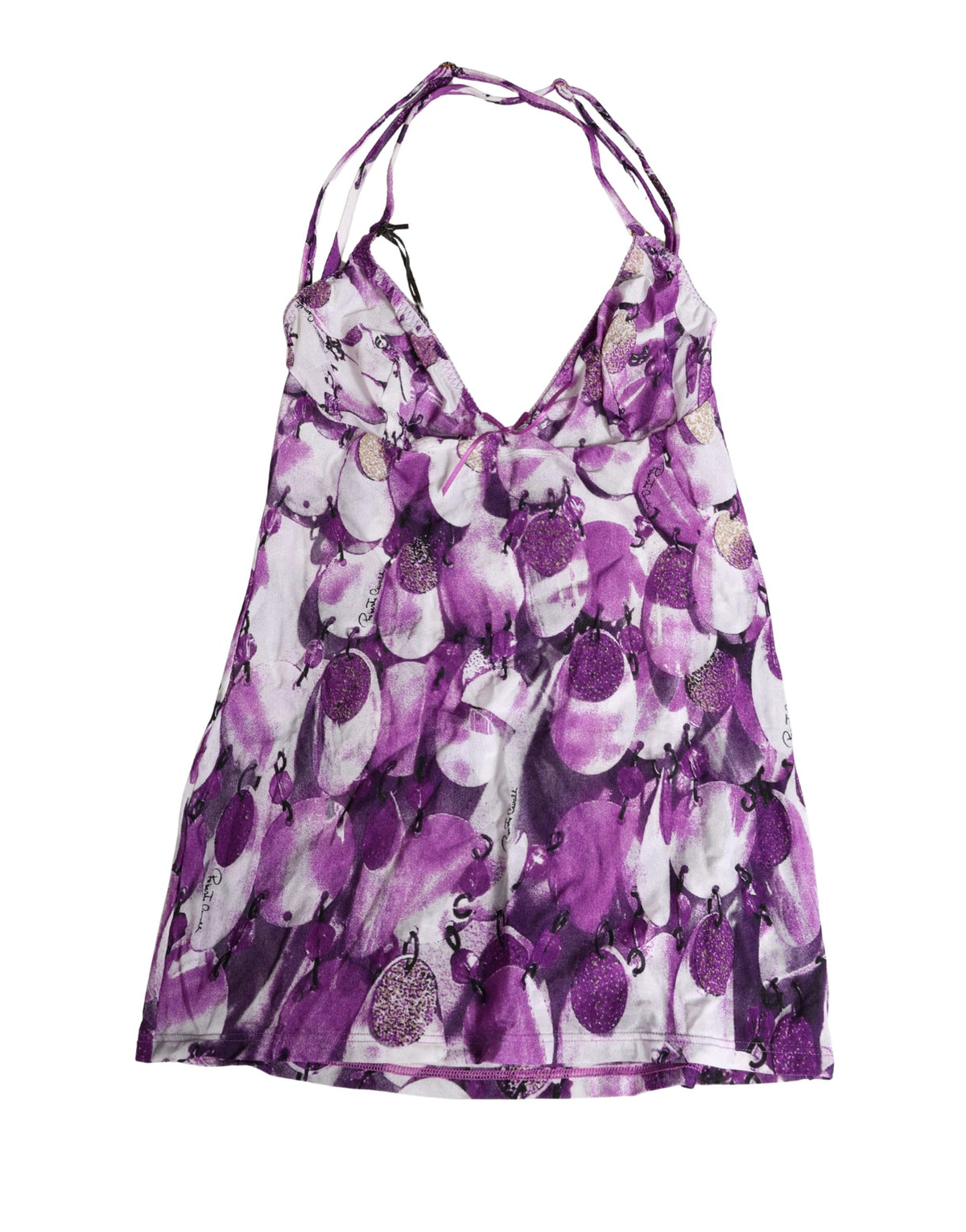 Roberto Cavalli Multicolor Patterned Halter Neck Underwear Top