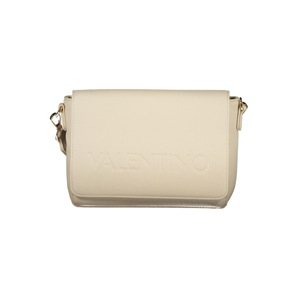 Mario Valentino Beige Leather Handbag with Elegant Design