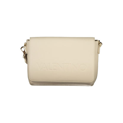 Mario Valentino Beige Leather Handbag with Elegant Design