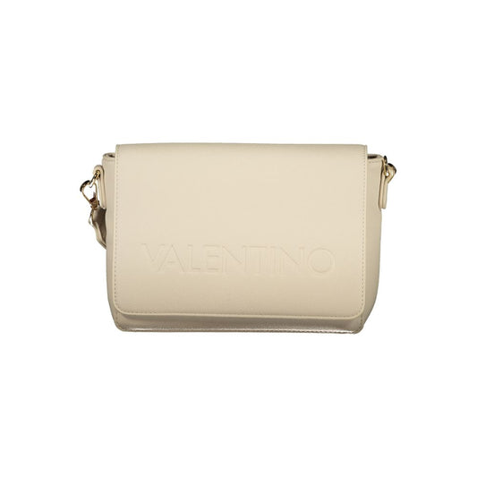 Mario Valentino Beige Leather Handbag with Elegant Design