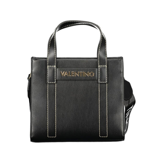 Mario Valentino Black Leather Women's Bag with Chic Design