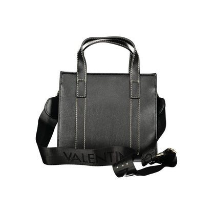 Mario Valentino Black Leather Women's Bag with Chic Design