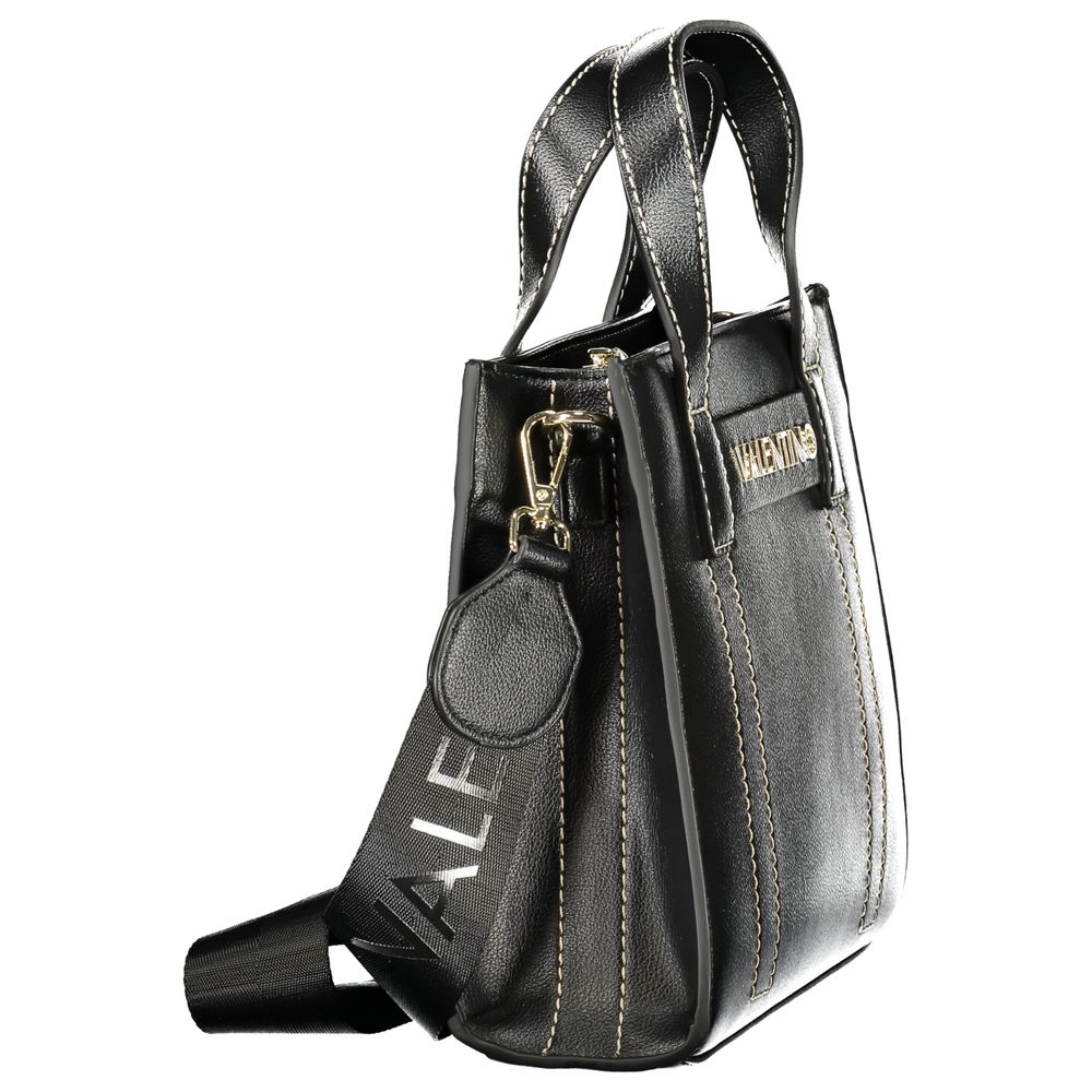 Mario Valentino Black Leather Women's Bag with Chic Design