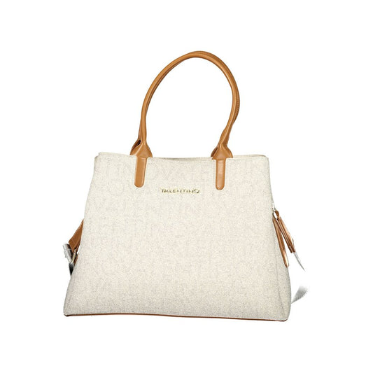 Mario Valentino Beige Leather-Finish Women's Handbag