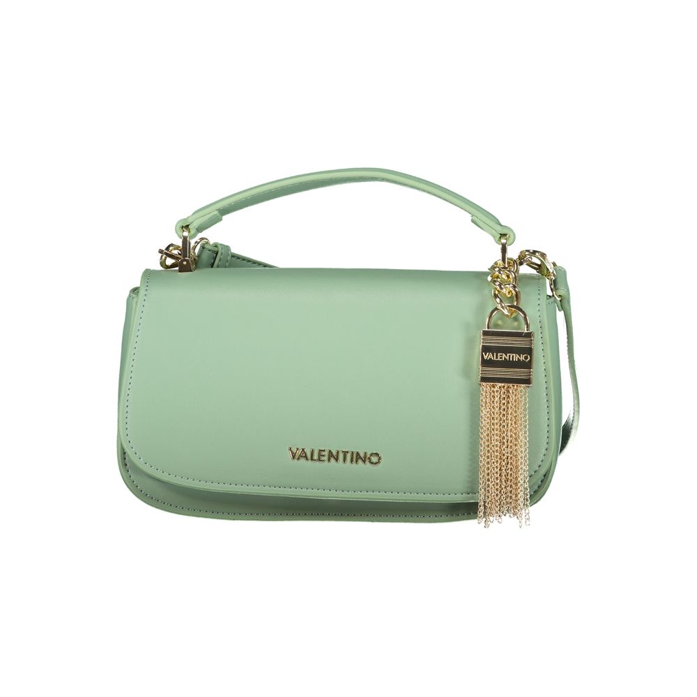 Mario Valentino Green Leather-Finish Tote Bag