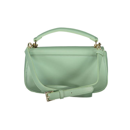 Mario Valentino Green Leather-Finish Tote Bag