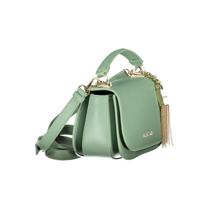 Mario Valentino Green Leather-Finish Tote Bag