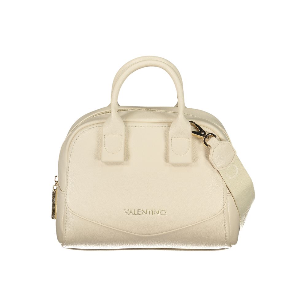 Mario Valentino Beige Leather-Finish Women's Handbag