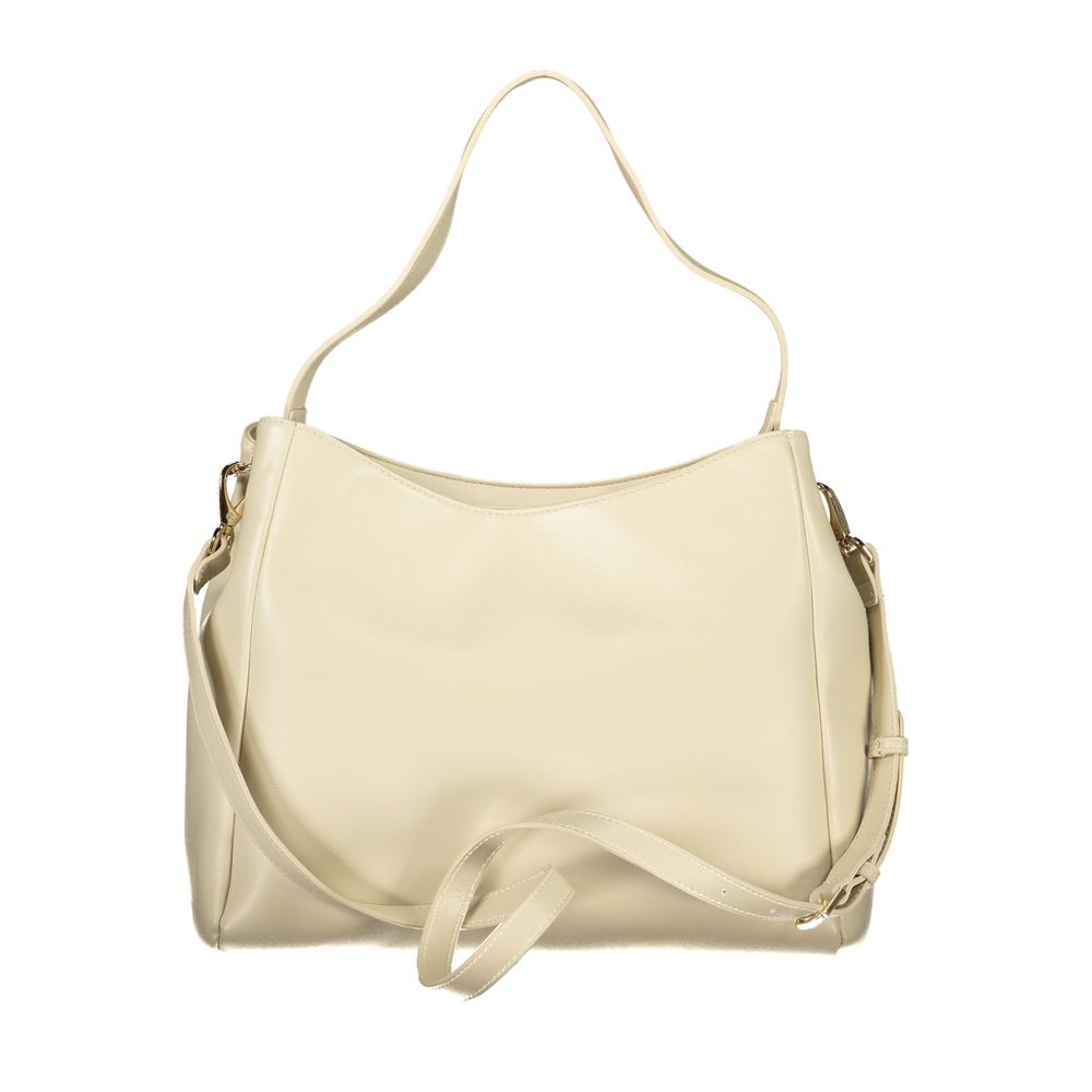 Mario Valentino Beige Leather Finish Handbag