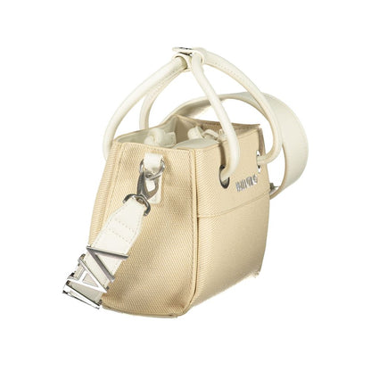 Mario Valentino White Leather-Finish Women's Handbag