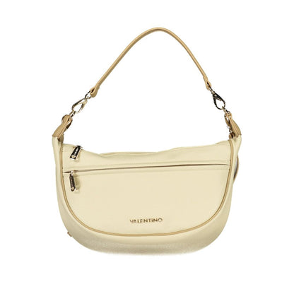 Mario Valentino Beige Leather-Finish Shoulder Bag